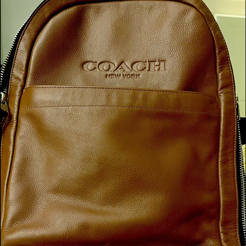 COACH Brown Leather Laptop Bag/Backpack